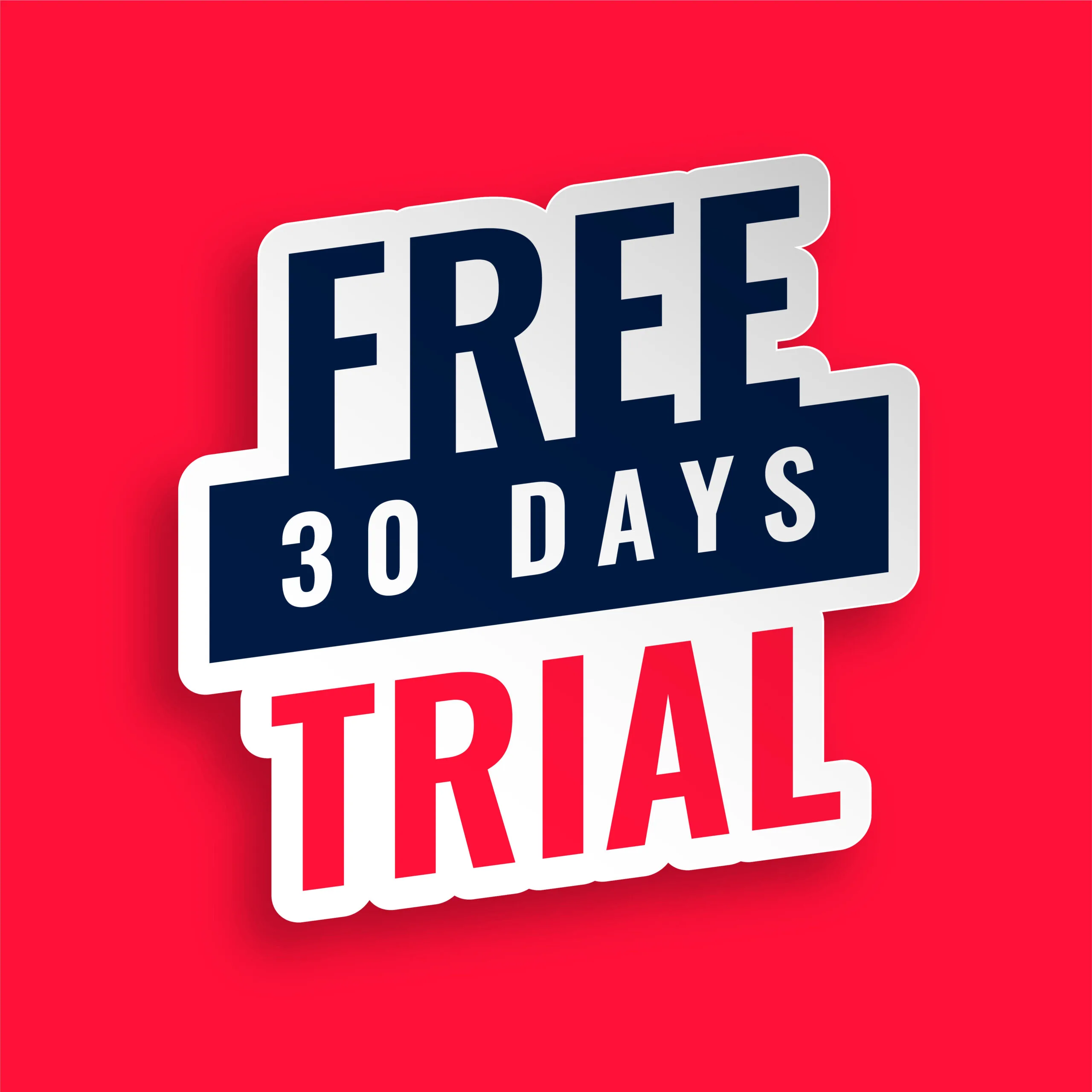 sticker style 30 days free trial background design